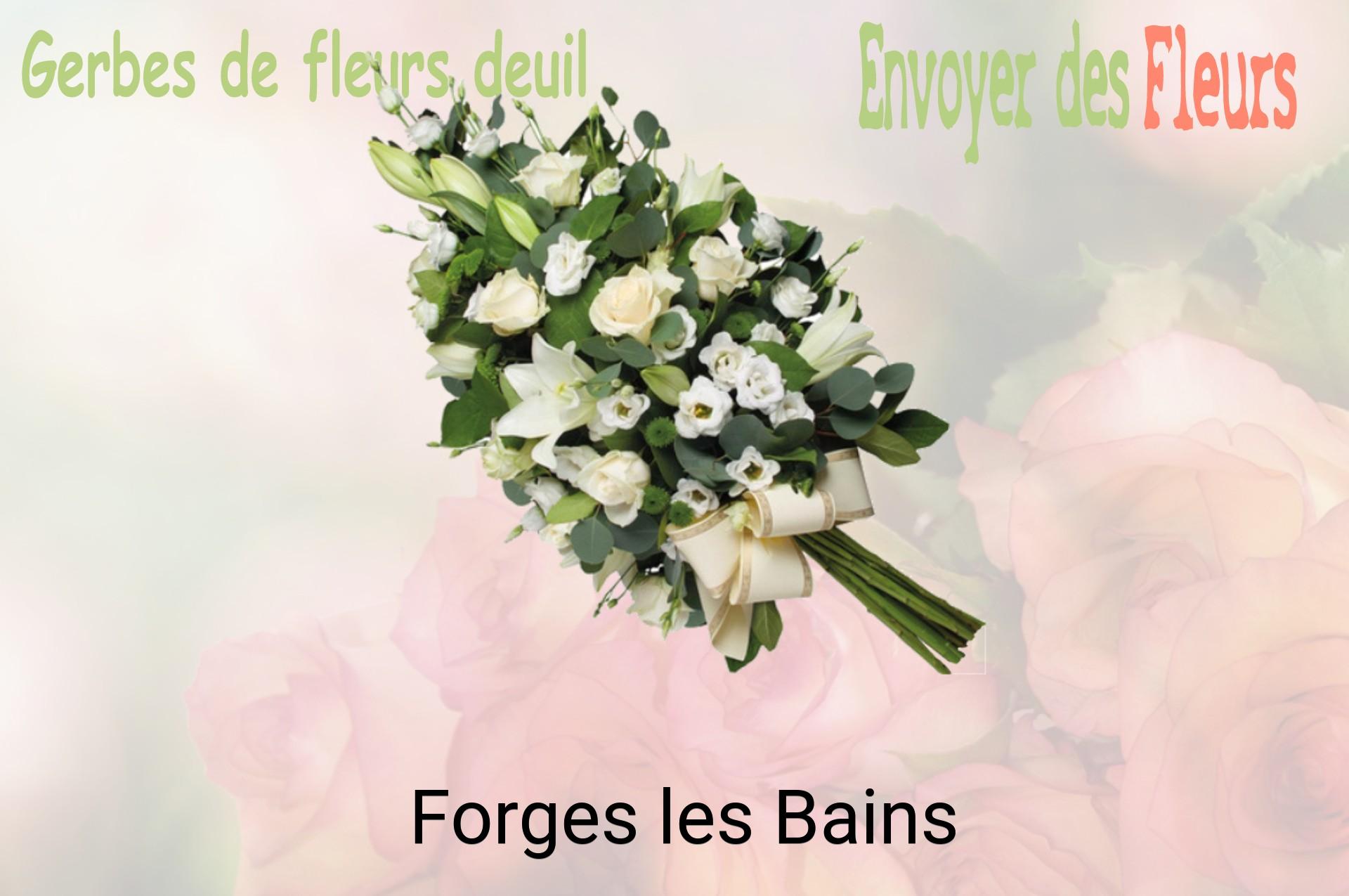 Gerbe de fleurs de deuil livrée à Forges-les-Bains